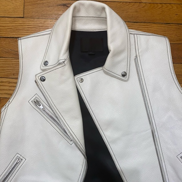 COPY - Alexander Wang Cellophane White Leather Vest - Picture 4 of 11
